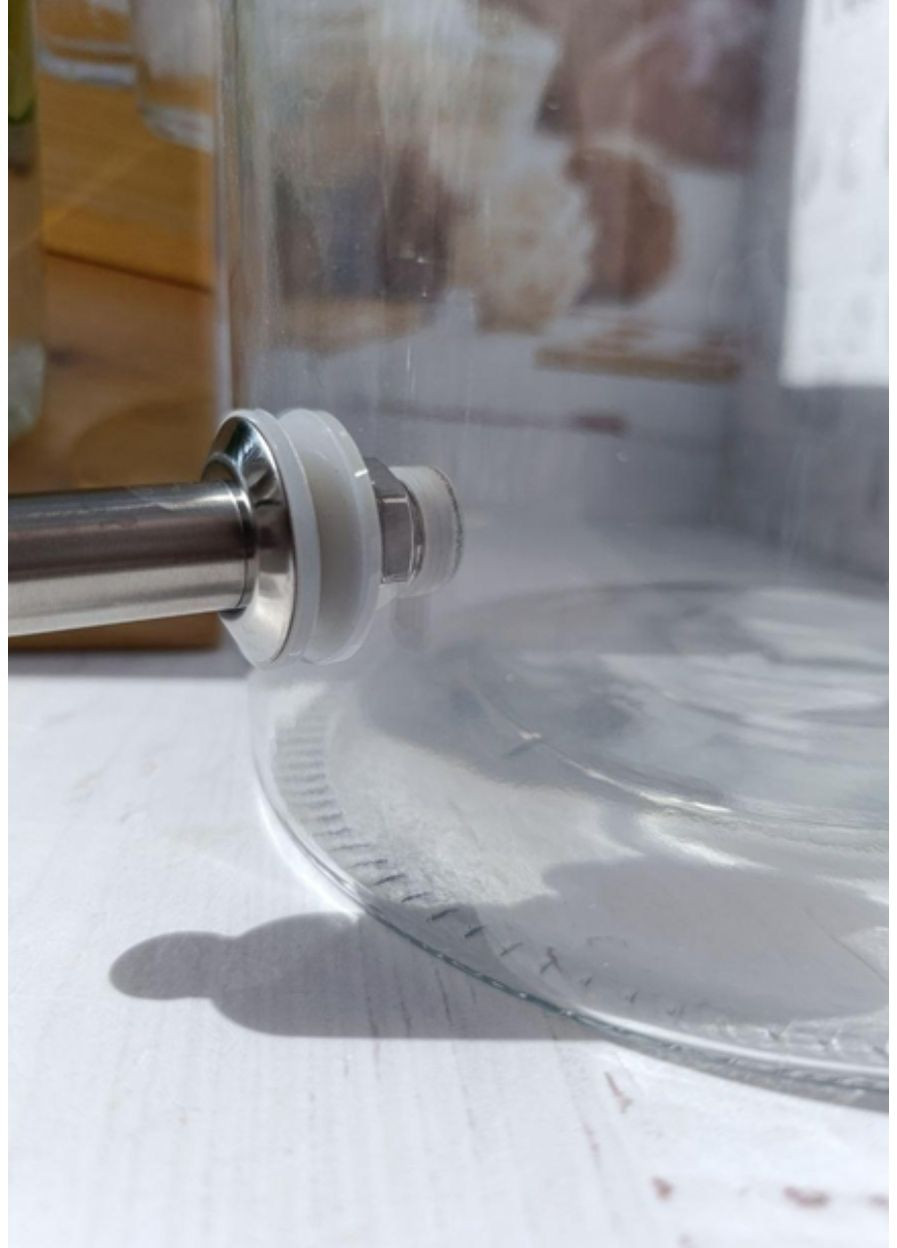 Лимонадник 9038-6 стеклянный с бамбуковой крышкой 5 л Прозрачный SNT (349443294)