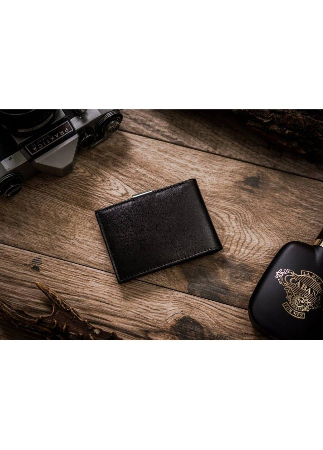 Зажим для денег мужской кожаный R-RM-19-GCL-CF Rovicky (360243992)