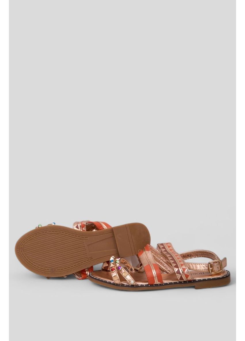 Золотистые босоножки женские 244rtn19-4 Bee