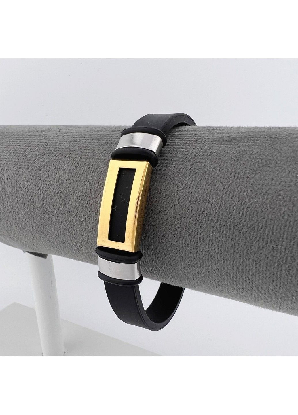 Браслет из медицинской стали на силиконовом ремешке 20см BSS-034 No Brand (299486382)