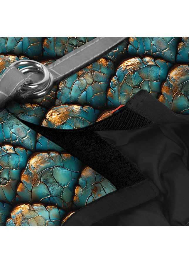 Шлей для собак мягкая Clothes с QR адресником, рисунок "Луска",, В 32-35 см, С 22-24 см WAUDOG (363198719)