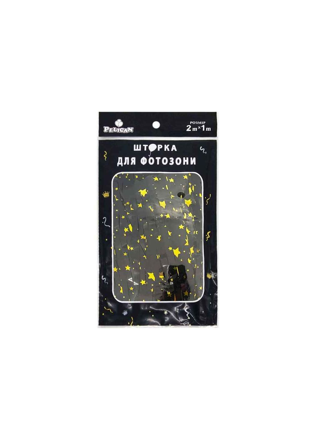 Шторка для фотозони 1m*2m "Зорепад" #167 чорний арт.872167 PELICAN (362353709)