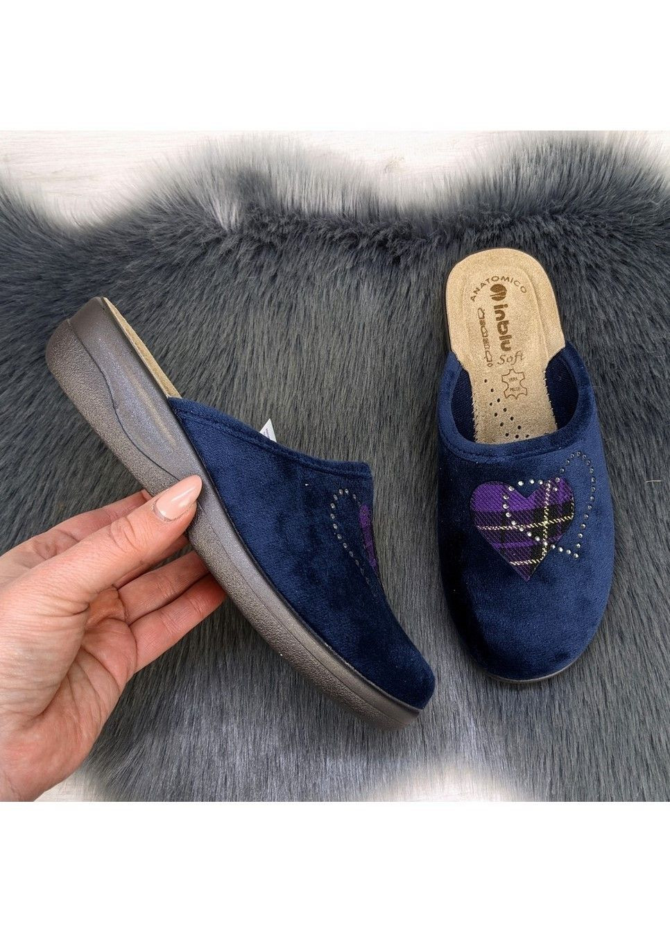 Тапочки домашні жіночі велюрові Inblu (311216639)