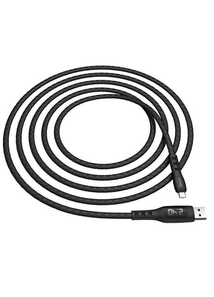 Кабель для зарядки телефона MicroUSB Android Sentinel Tming Display S6 |1.2m, 2.4A| Hoco (337351647)