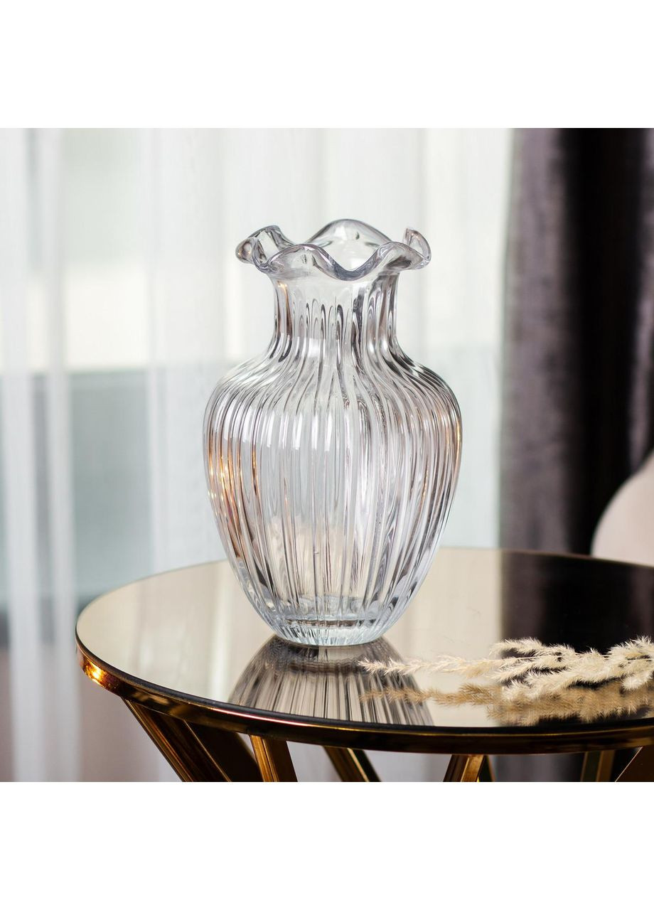 Стеклянная ваза, декоративная, 21,5 см HP-1700 Yiwu (368766997)