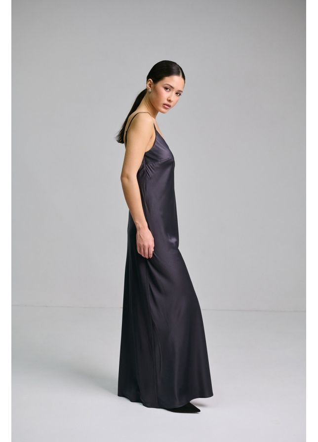 Графітова жіноча шовкова сукня Bellise