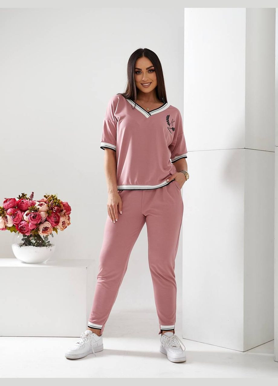 Стильный спортивный костюм с принтом No Brand (326500691)