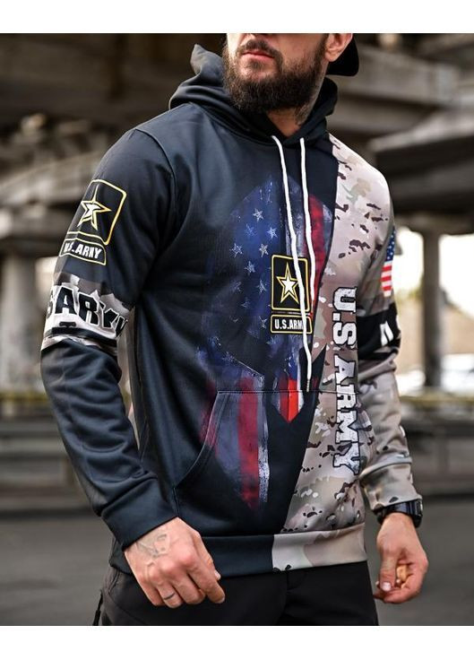 Тактичне чоловіче худі на флісі U.S. ARMY сине No Brand (364188841)