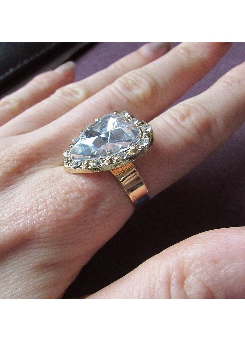 Вечірнє кільце серце в стразах, 2447-3 No Brand (353827915)