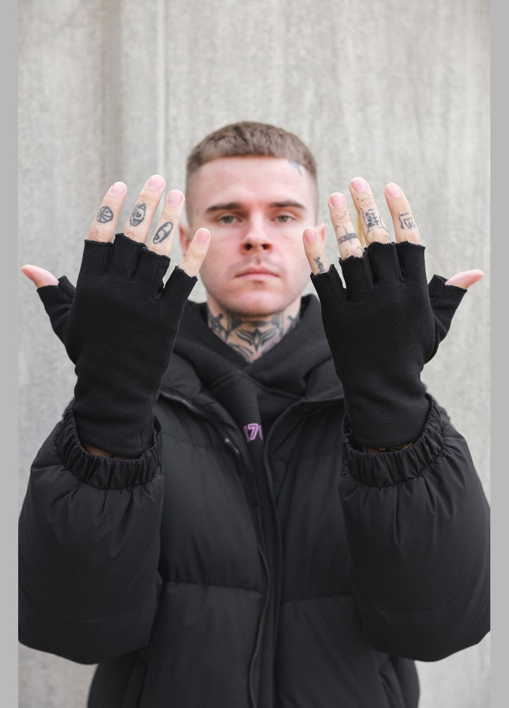 Чоловічі зимові шерстяні рукавички без пальців Falange Without (305574671)