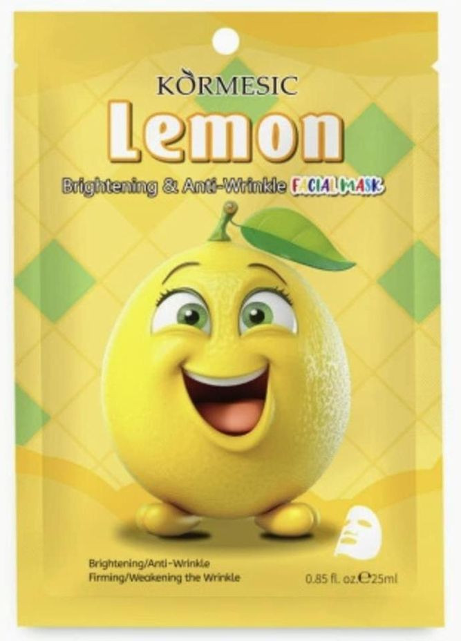 Освітлююча та антивікова маска з лимоном KORMESIC Lemon Brightening & Anti-Wrinkle Mask 25 мл Xue Lan Hua (335868389)