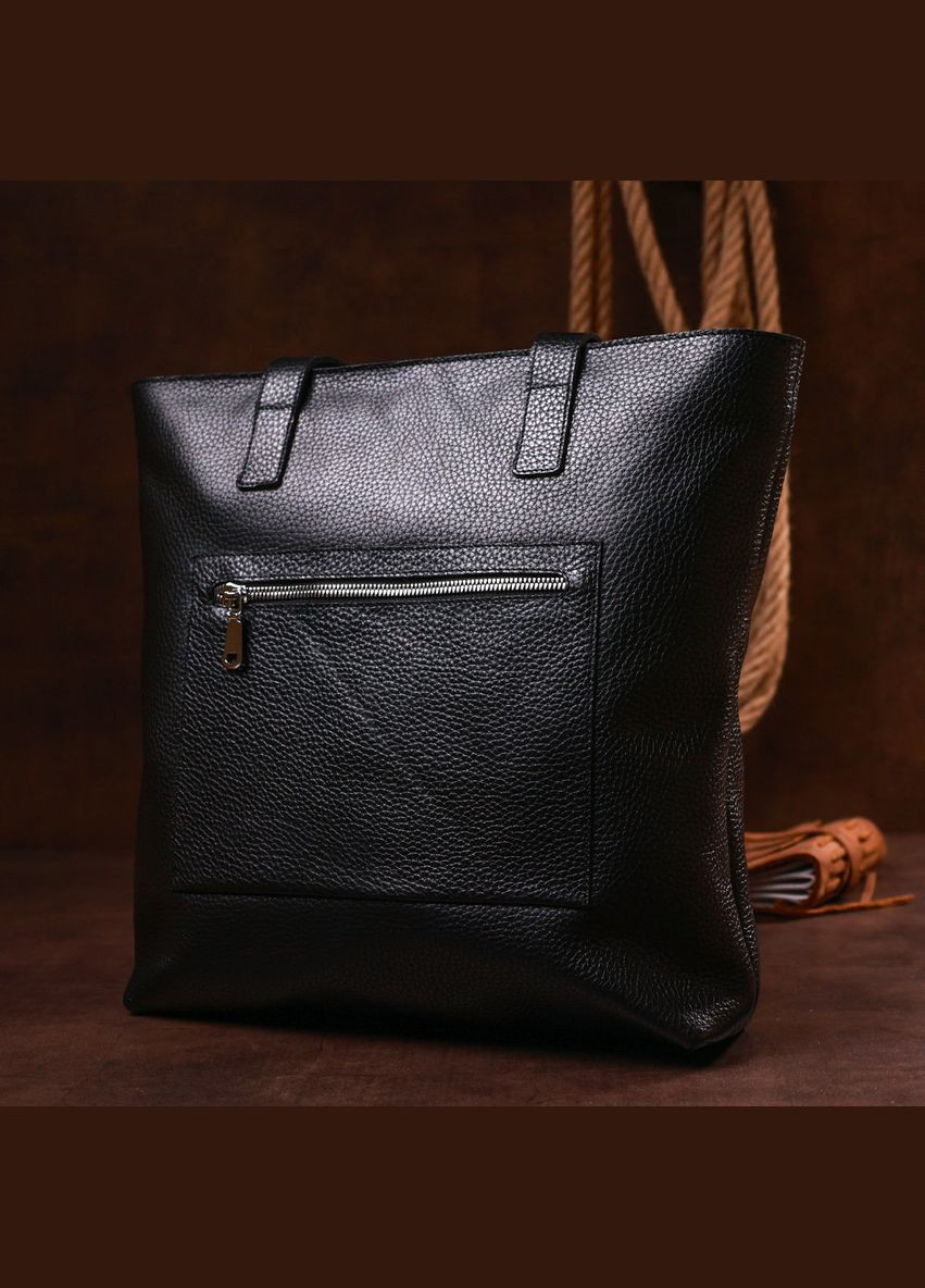 Шкіряна універсальна жіноча сумка 16354 Чорний Shvigel (298570607)