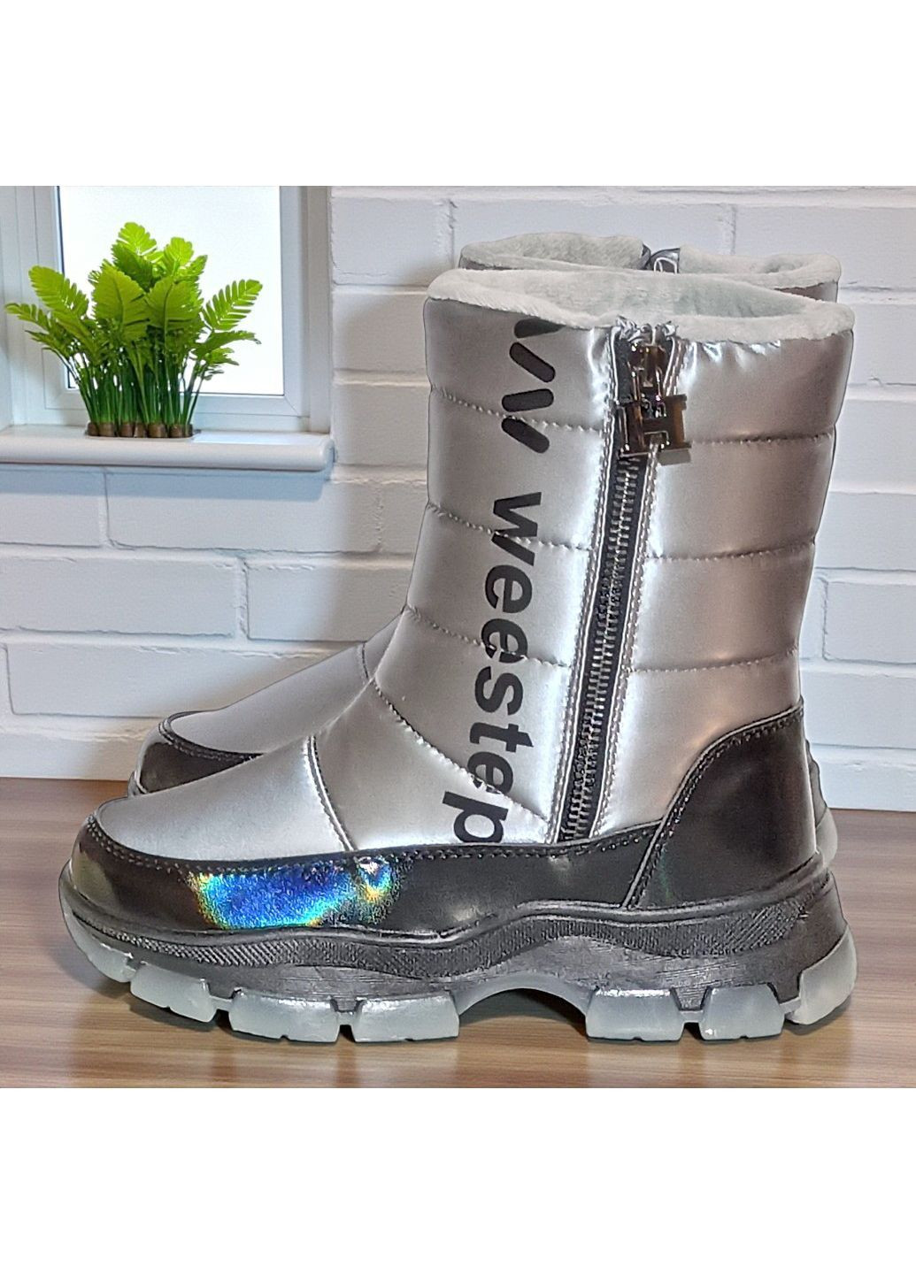 Зимові дутики на вовні овчині термочеревики для дівчини підлітка Вістеп Weestep (367811479)