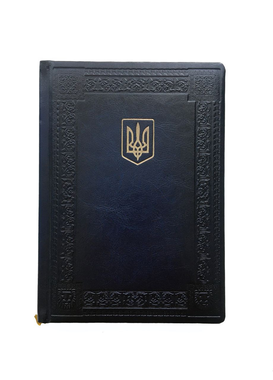 Дневник недатированный А5, искусственная кожа, срез блока золото, обложка "Рамка Львов" Бібльос (281999536)