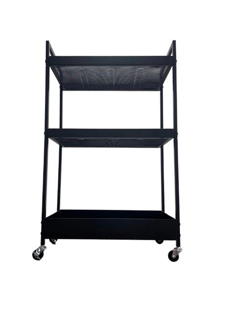 Стеллажная тележка (черная, 3 полки) Dozer (314829317)