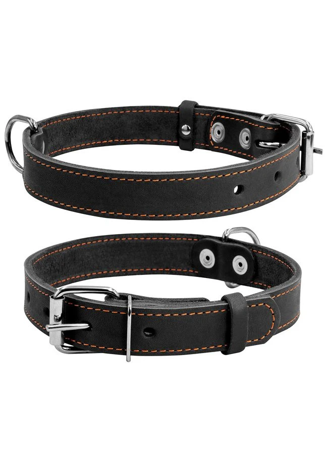 Ошейник одинарный (ширина 25мм, длина 38-50см) черный Collar (362581458)