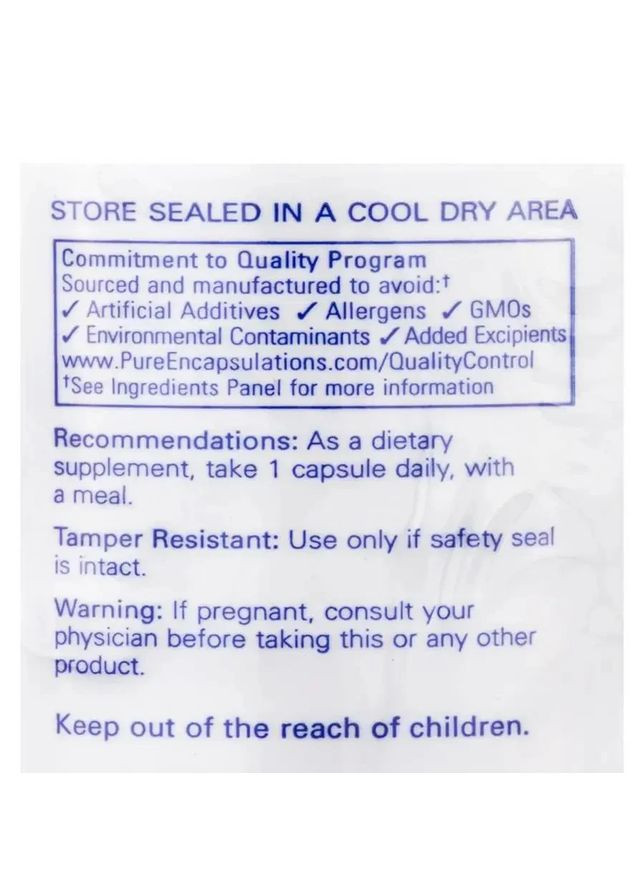 Лютеїн Зеаксантин (Lutein Zeaxanthin) 120 капсул Pure Encapsulations (370188641)