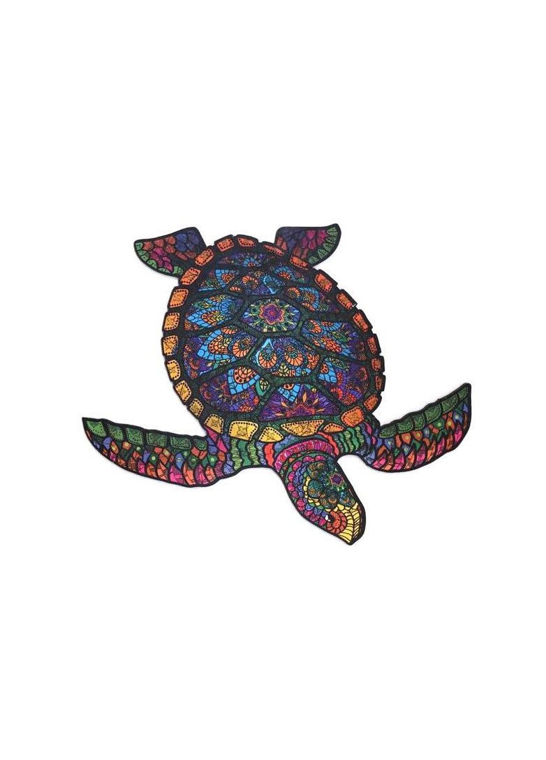 Пазли дерев'яні фігурні 126 ел Довголітня черепаха (PuzA3-00738) PuzzleOK (364111936)