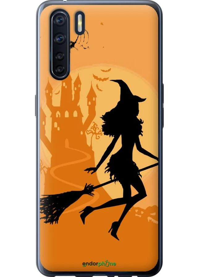 Чехол на Oppo A91 Ведьма на метле "1184u-1884-70447" Endorphone (365735321)