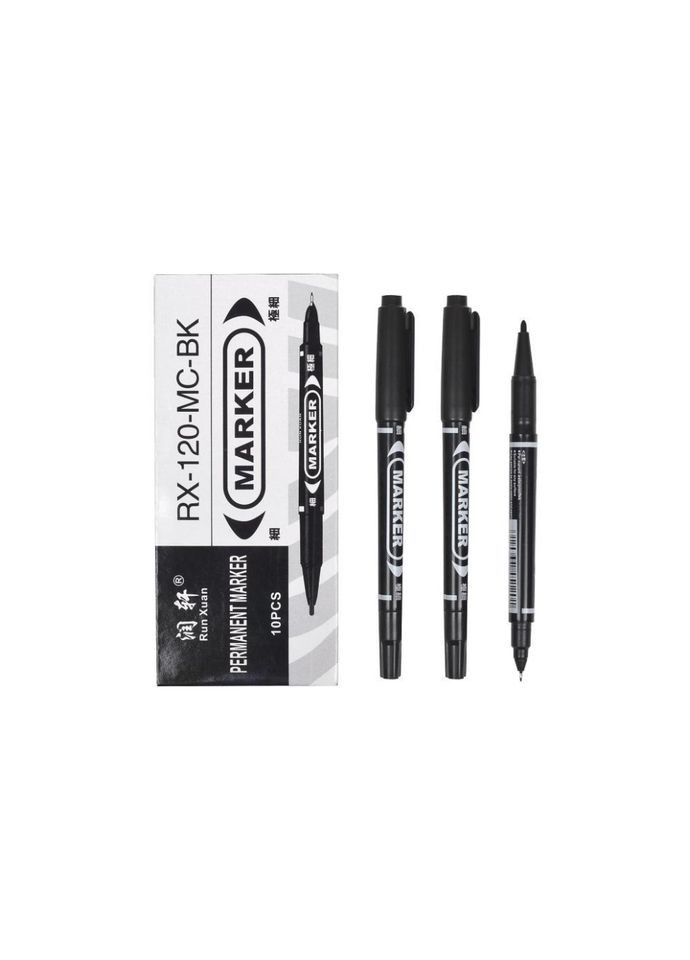 Маркер перманентний 2-х сторонній RX-120 10 шт Bambi (336037036)