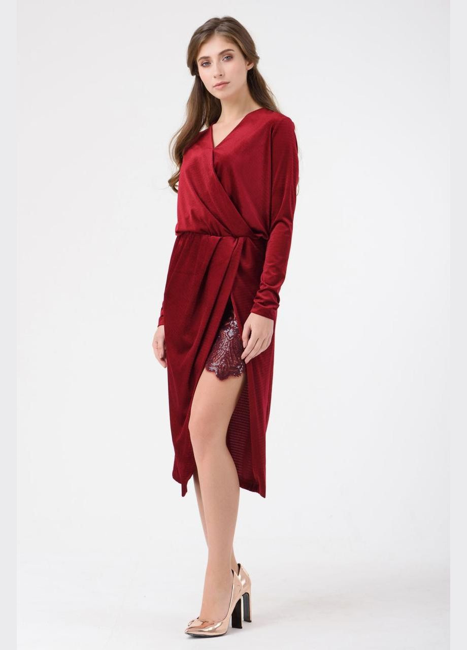 Бордовое сукня Modna KAZKA
