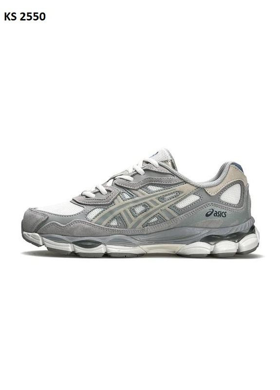 Сірі Осінні кросівки чоловічі asics gel-nyc gray blue асікс гель нюк No Brand
