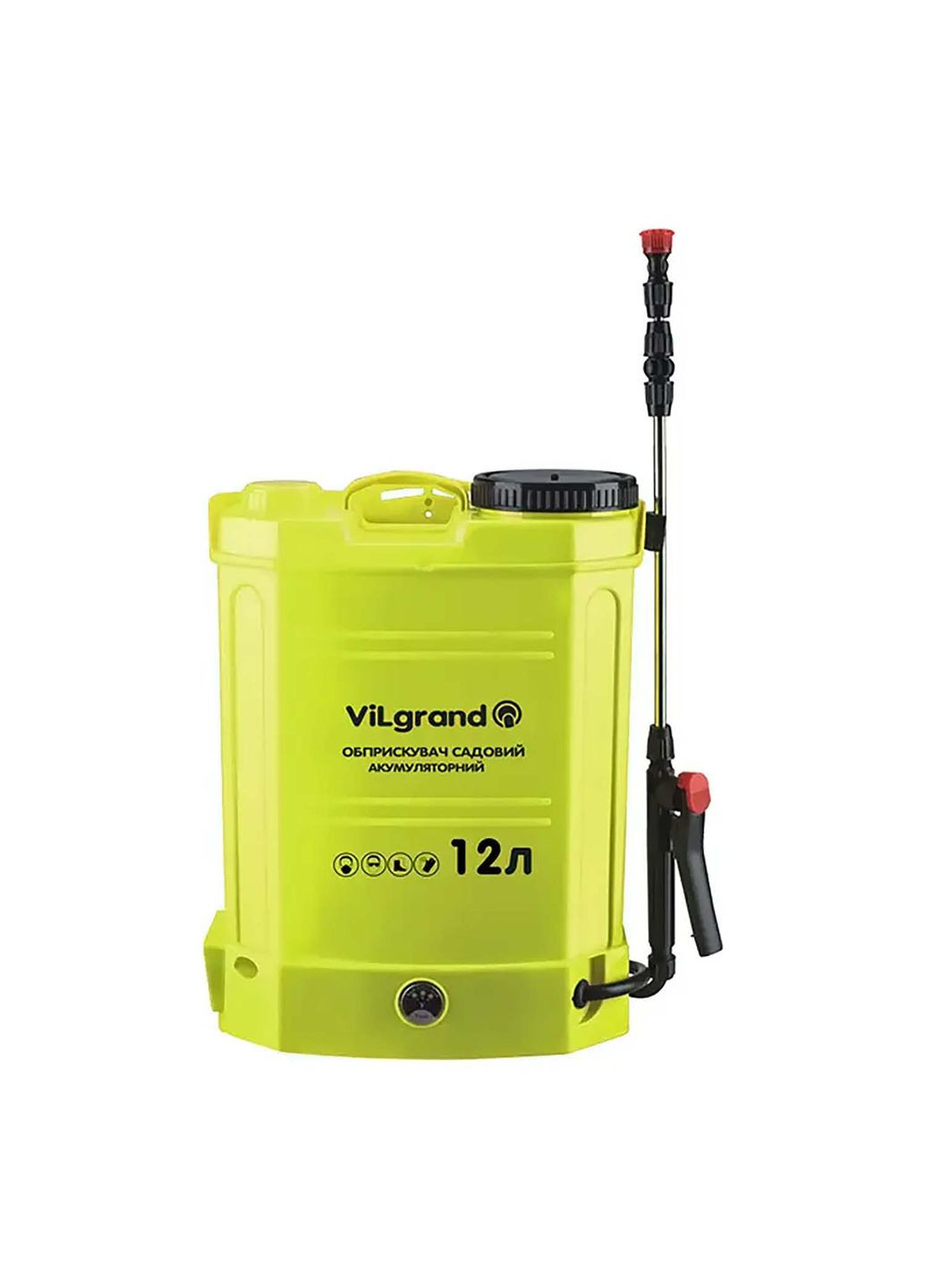 Обприскувач акумуляторний SGA-12RP 12л (12 В; регулятор потужності; розсувна вудочка 96 см) Vilgrand (332664182)