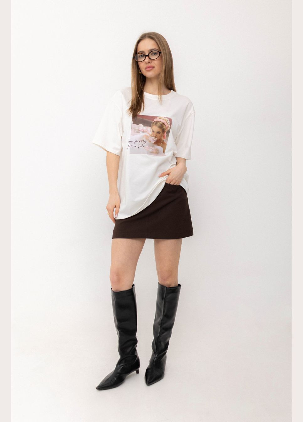 Футболка оверсайз Too pretty Twice - (324270874)