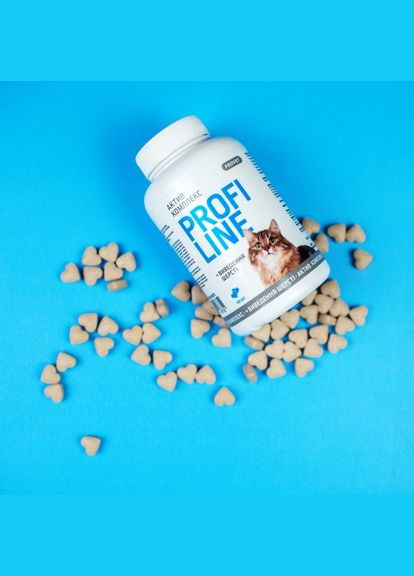 Вітаміни Profiline для котів, Актив Комплекс + виведення шерсті, 180 таб. ProVET (338783116)