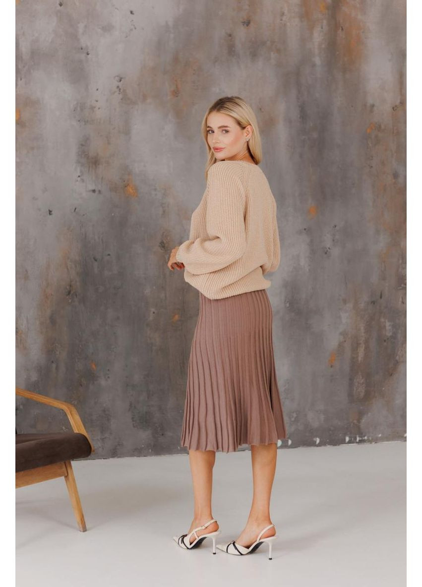 В'язана спідниця пліссе міді Art Knit (365769384)