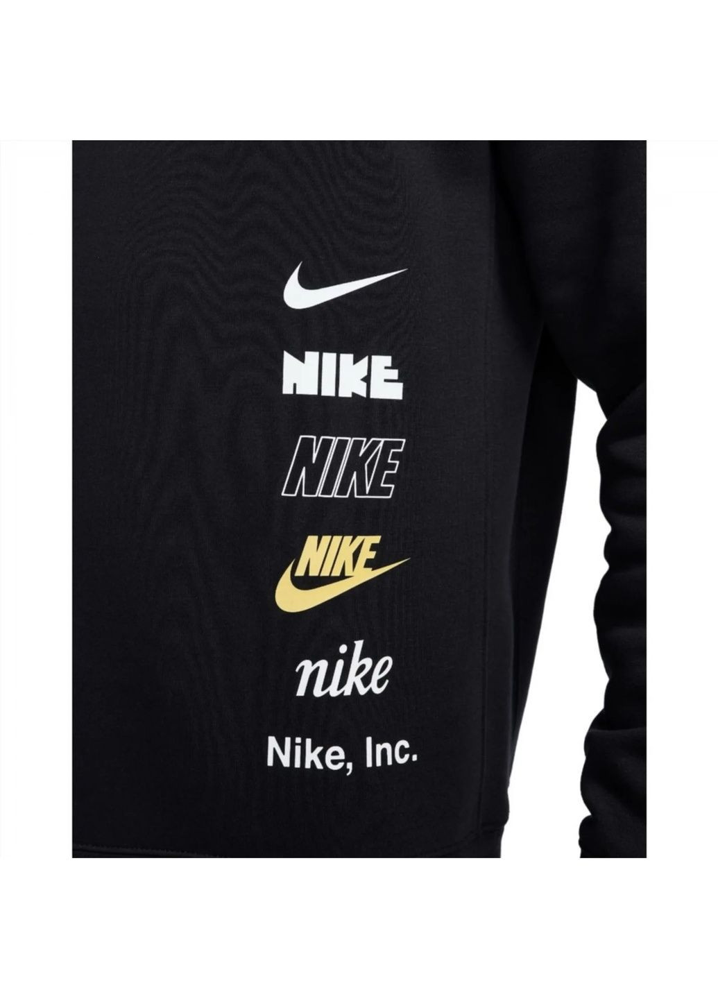 Свитшот мужской Sweat Crew Multi Logo Black Nike (364662682)