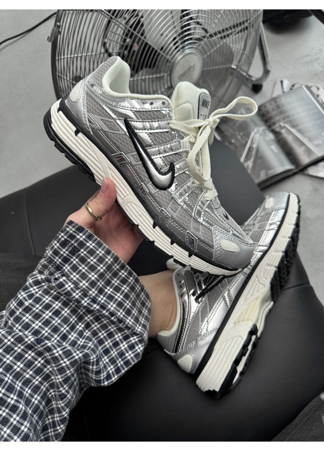 Цветные демисезонные кроссовки мужские nike p-6000 silver найк п-6000 No Brand