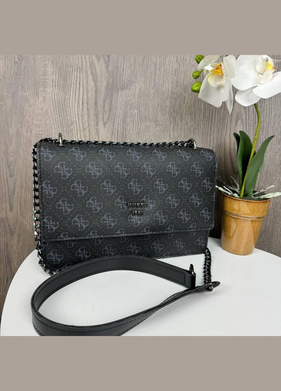 Мини сумочка клатч на цепочке с магнитом экокожа черная (sku_1482) No Brand (330576705)