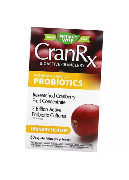Екстракт журавлини та пробіотики, CranRx Women's Care with Probiotics, 60капс (71344091) Nature's Way (360620773)