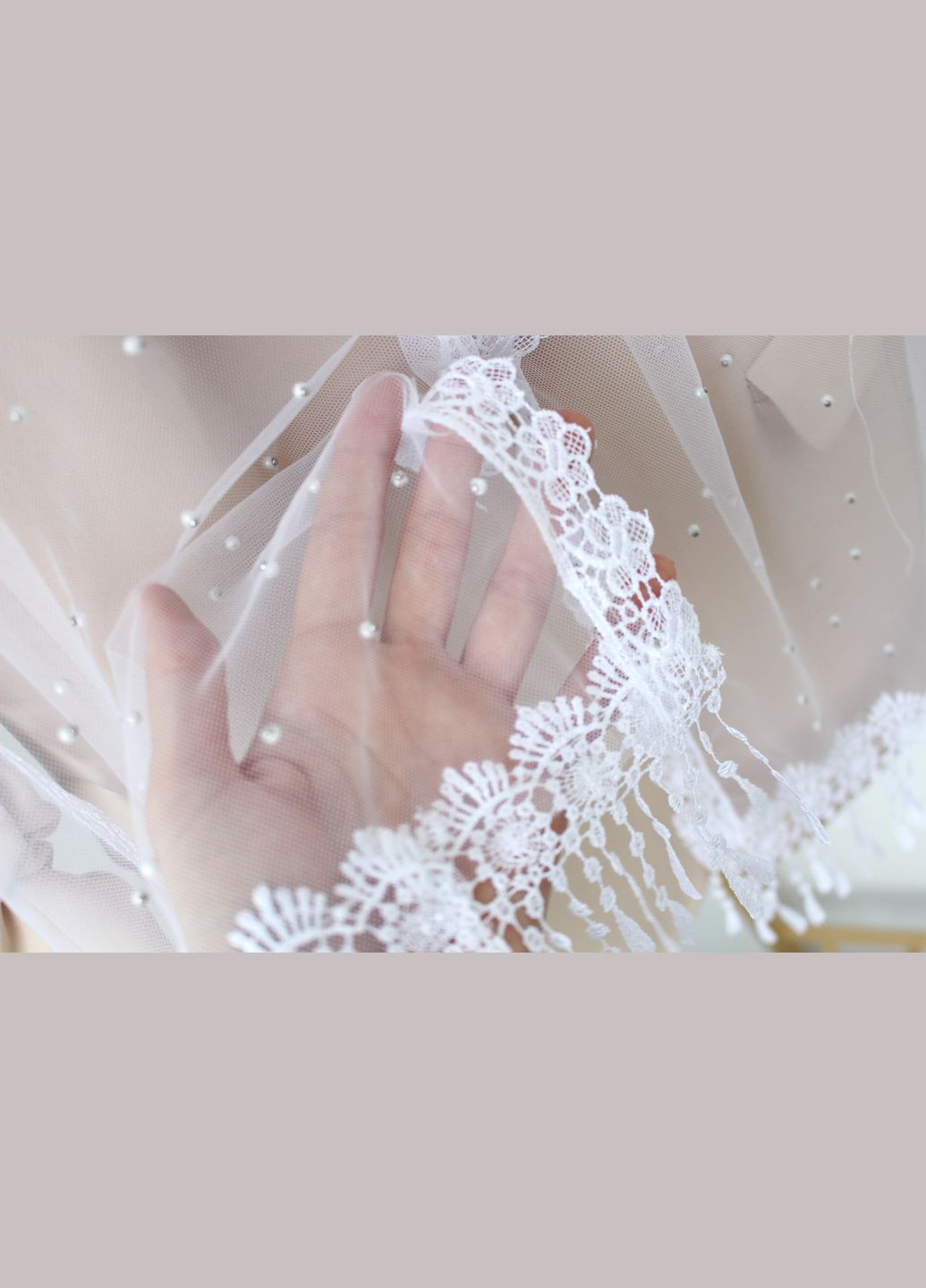 Шарф білий весільний церковний ажурний 156001 Husta (322502373)