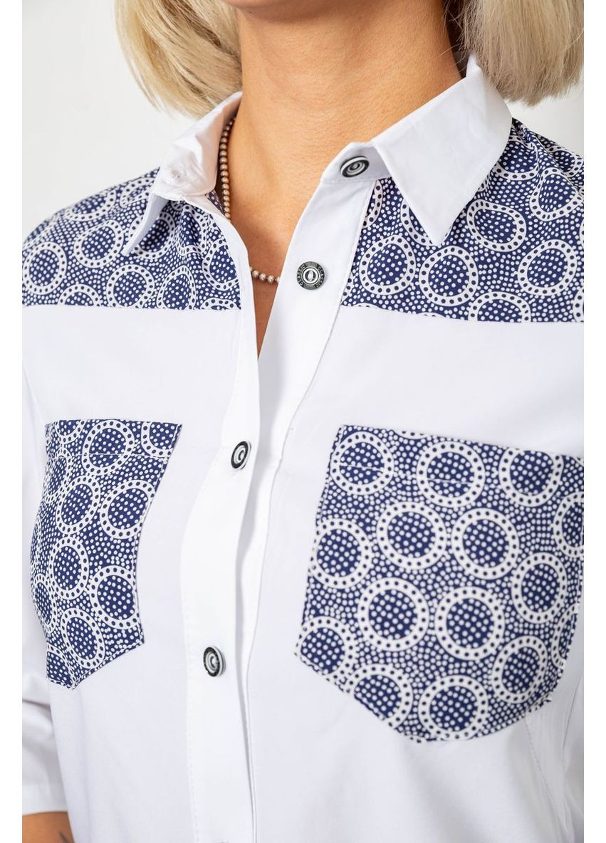 Сорочка класична з принтом, колір білий, 230R7214 Ager (373018623)