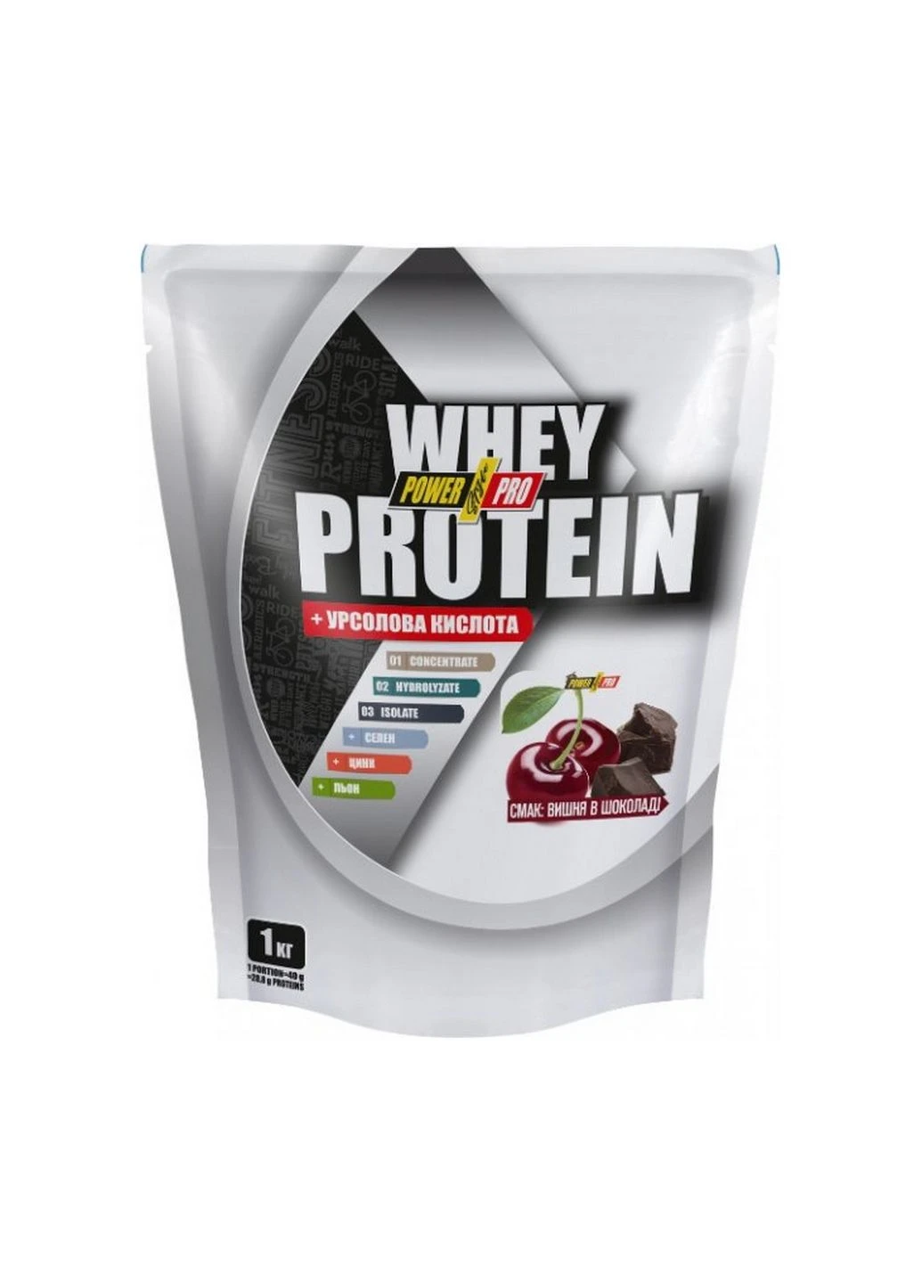 Протеин Whey Protein +урсоловая кислота (1 kg, шоколад) Power Pro (296190154)