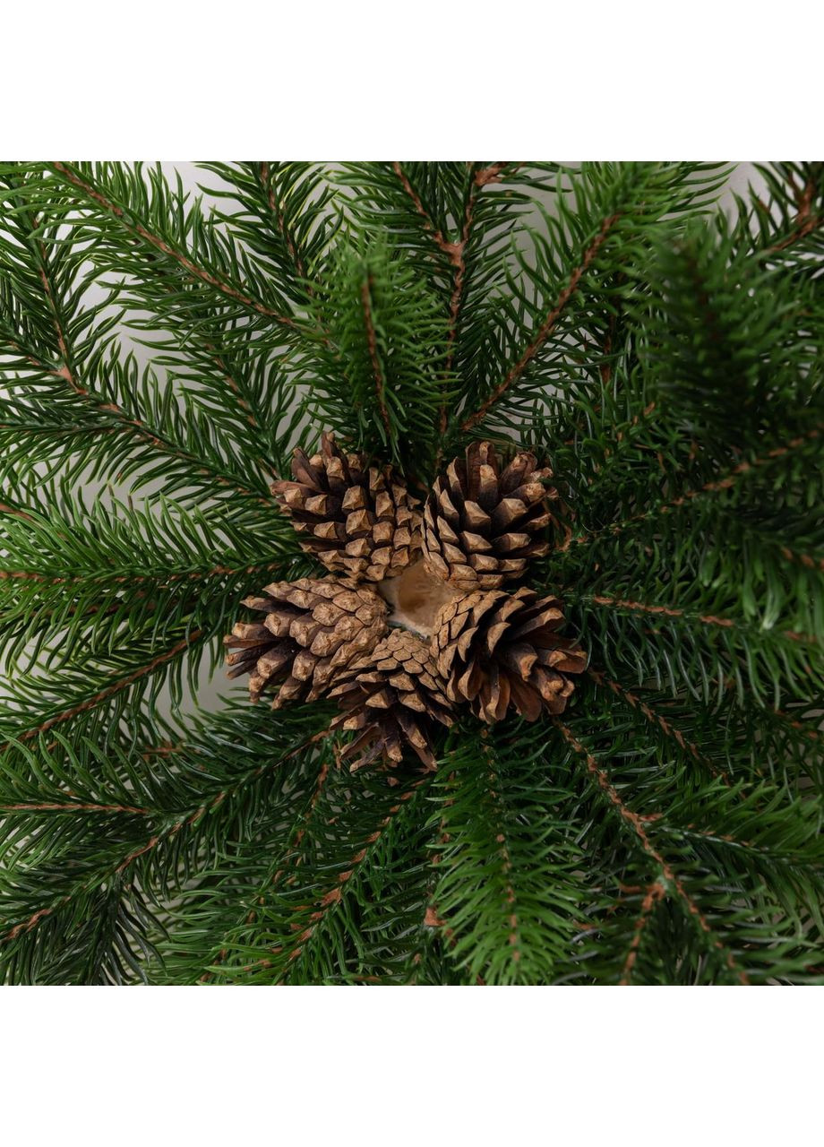 Искусственный подсвечник венок Новогодний с декором зеленый на 1 свечу SOK-O-1 LUGI (368767474)