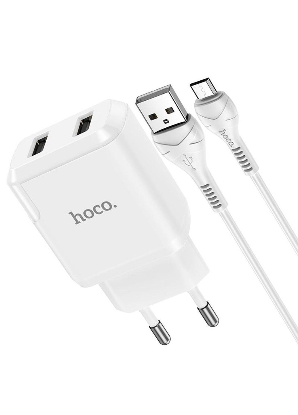 МЗП N7 (2USB/2,1A) + USB - MicroUSB Hoco (294722701)