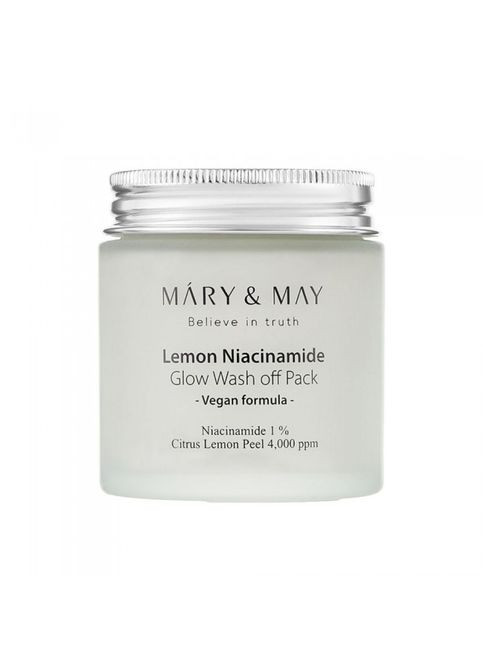 Глиняна маска для додання сяйва шкіри з ніацинамідом і цедрою лимона Lemon Niacinamide Glow Wash Mary & May (287327629)