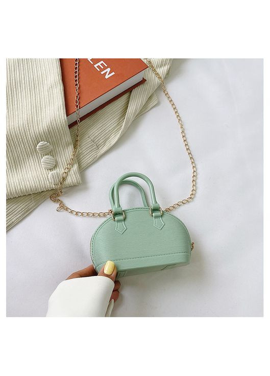 Жіноча маленька сумка 10447 крос-боді на ланцюжку зелена No Brand (314455150)