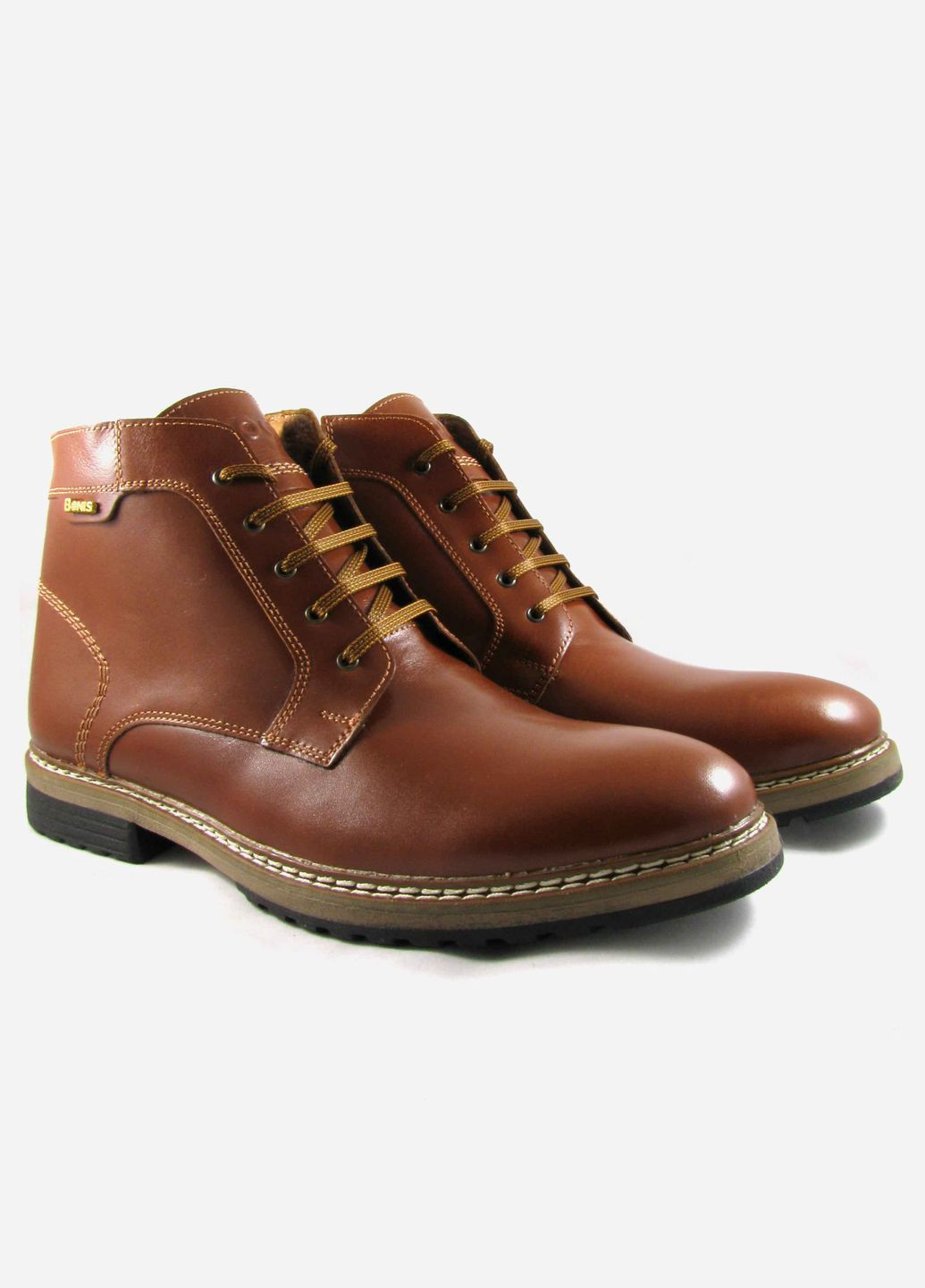 Чоловічі шкіряні черевики (29.5 см) Коричневі (962) Bonis (336546944)
