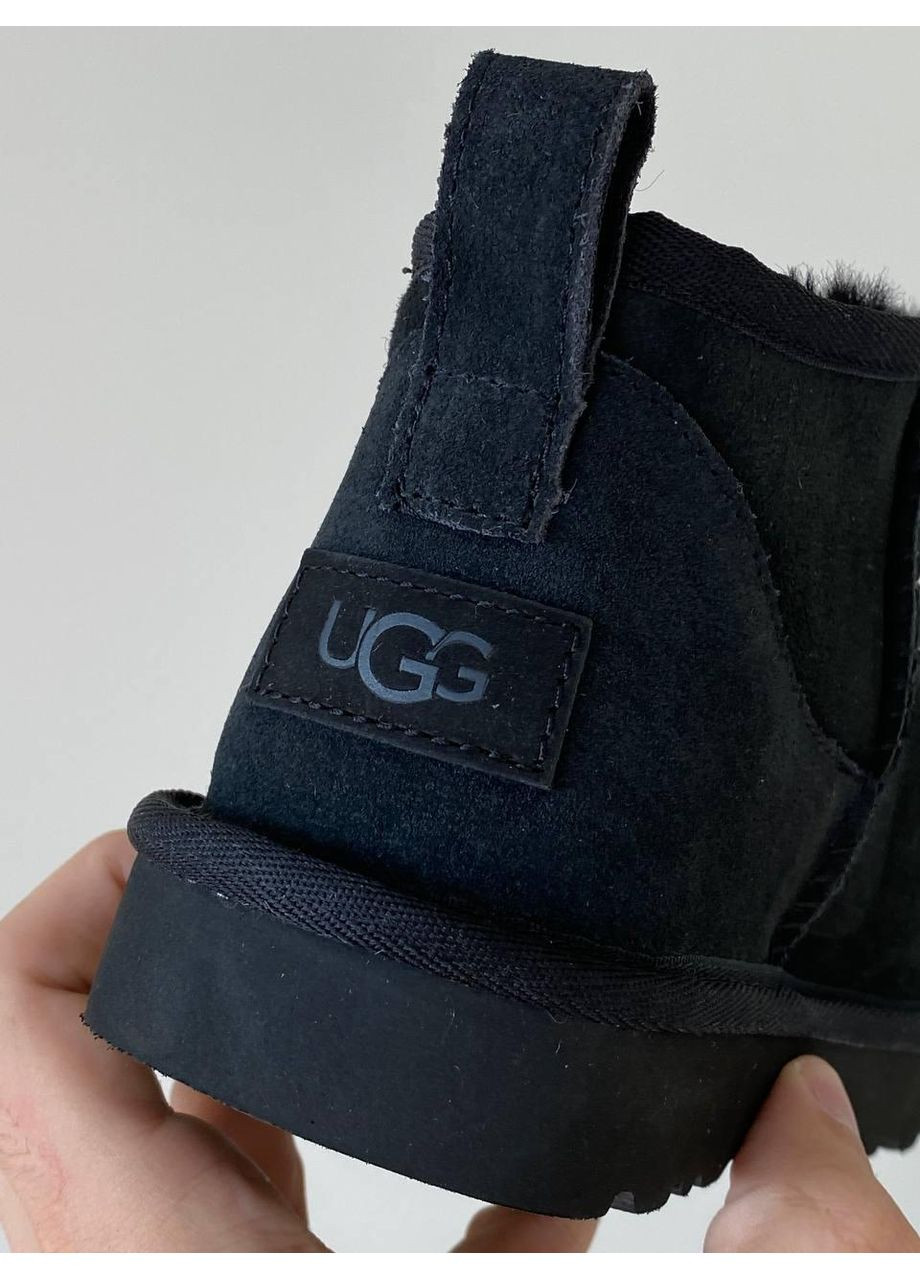 Уггі Жіночі UGG Ultra Mini Black (Замша) (366320764)