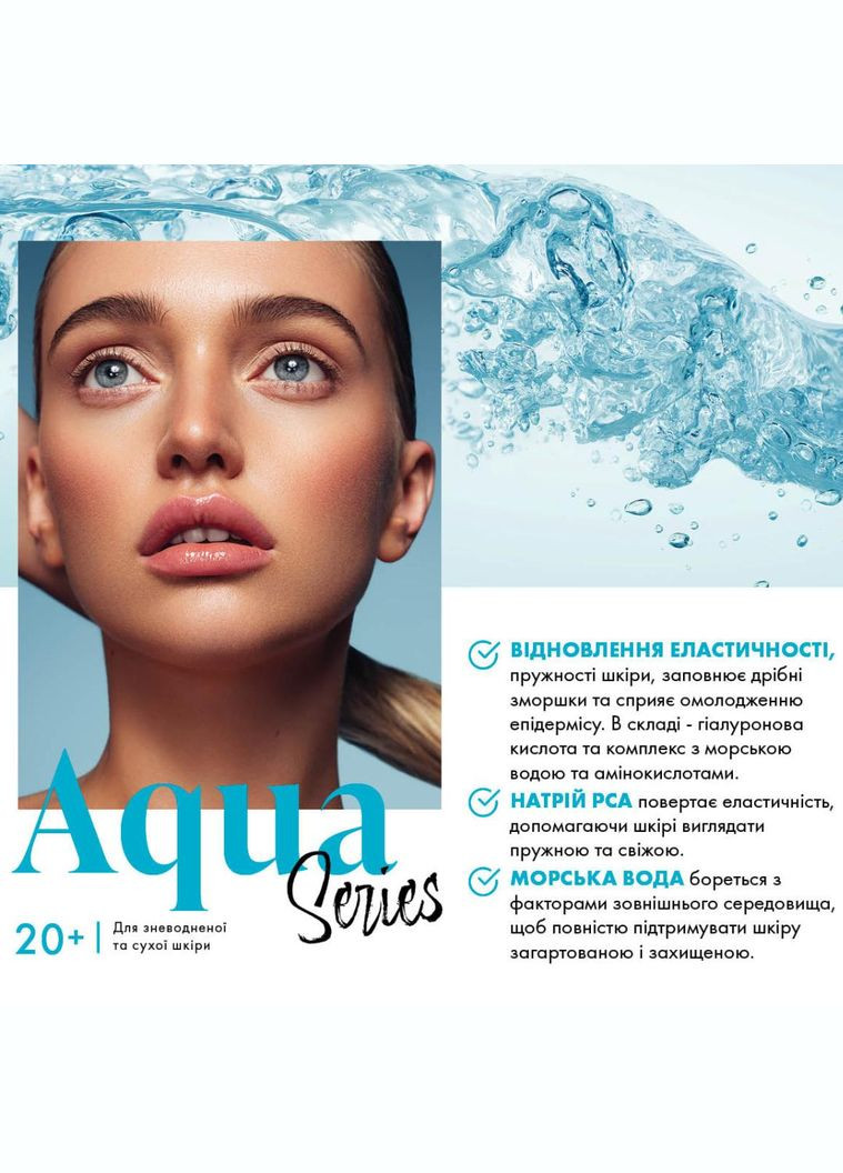 Очищаючий гель для обличчя з сухою та зневодненою шкірою Aqua 100 мл Farmasi (293275121)