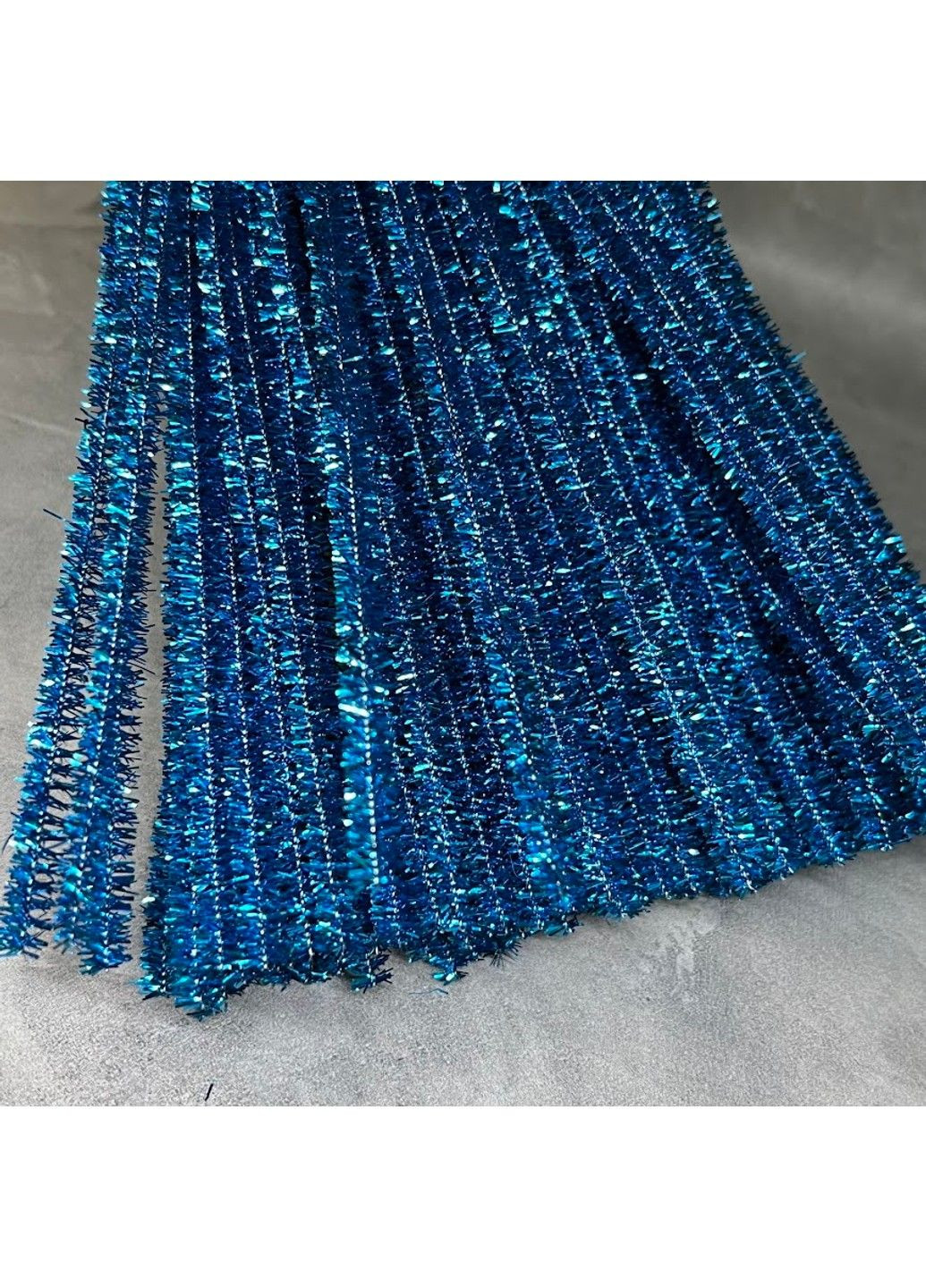 Синельная проволока (Пушистая проволока), длина 30 см, цвет-голубой, 10 шт. No Brand (307830186)