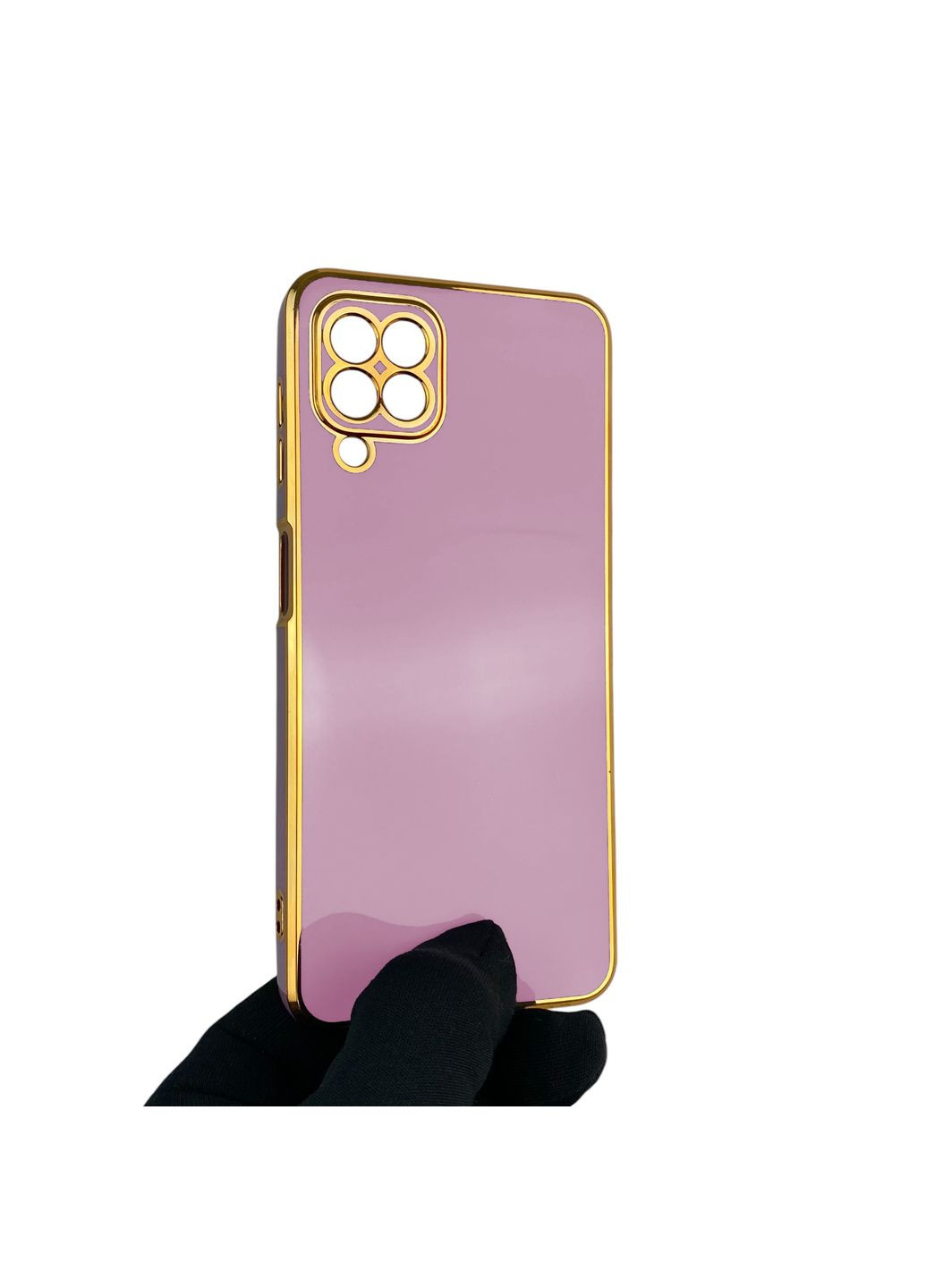 Чехол для Galaxy M32 4G SM-M325F с защитой камеры с золотой окантовкой на самсунг м32 черничный gs1 Samsung (366234919)