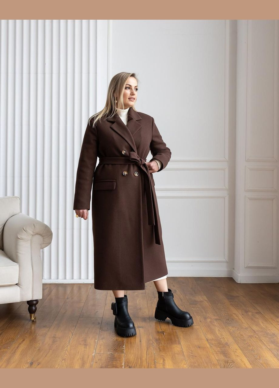 Коричневе зимнє Пальто зимове Верона шоколад 0444 Vlavi