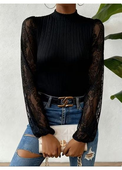 Боди с кружевными рукавами, размер (арт. 339) No Brand (366889625)