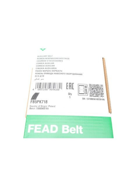 Ремінь генератора поліклиновий FB 5PK718 Ina (347154465)