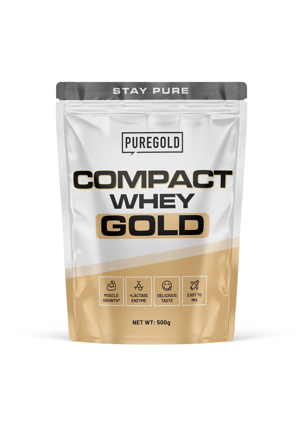 Протеин для мужчин Compact Whey Gold 1000г Ванильный коктейль Сывороточный белок без аспартама Pure Gold Protein (370299678)